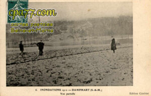 Dampmart (Seine-et-Marne) - Inondations 1910 – Vue partielle