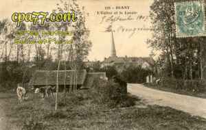 Diant (Seine-et-Marne) - L&rsquo;Eglise et le Lavoir