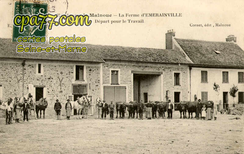 Émerainville (Seine-et-Marne) - Environs de Malnoue – La Ferme d&rsquo;Emerainville – Départ pour le Travail