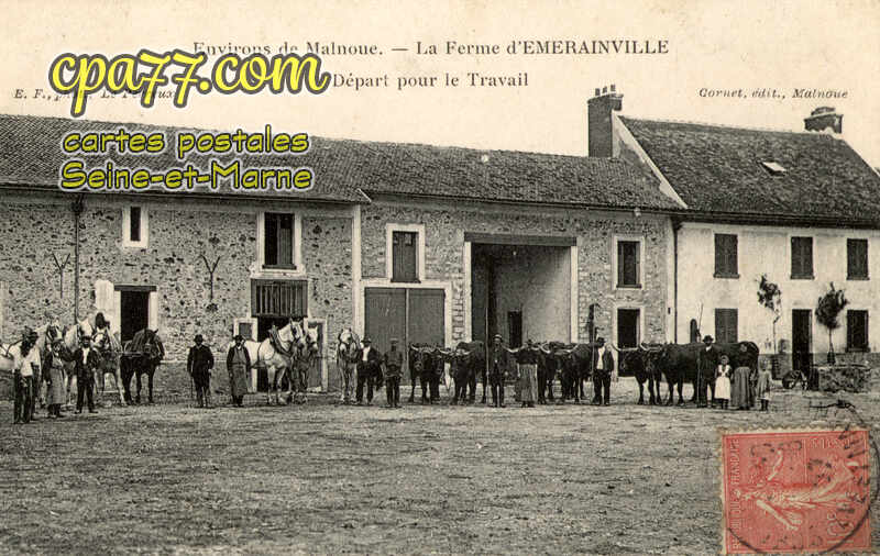 Émerainville (Seine-et-Marne) - Environs de Malnoue – La Ferme d&rsquo;Emerainville – Départ pour le Travail