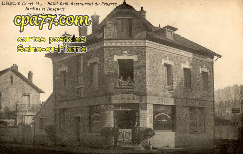 Esbly (Seine-et-Marne) - Hôtel Café-Restaurant du Progrès