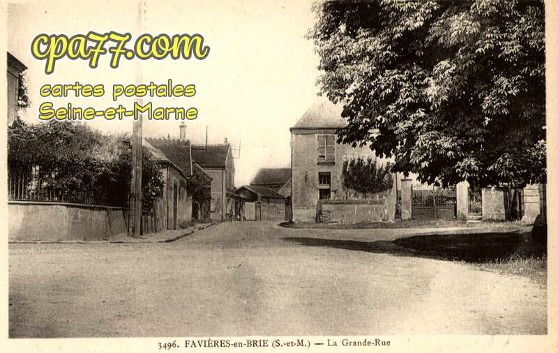 Favières (Seine-et-Marne) - La Grande Rue