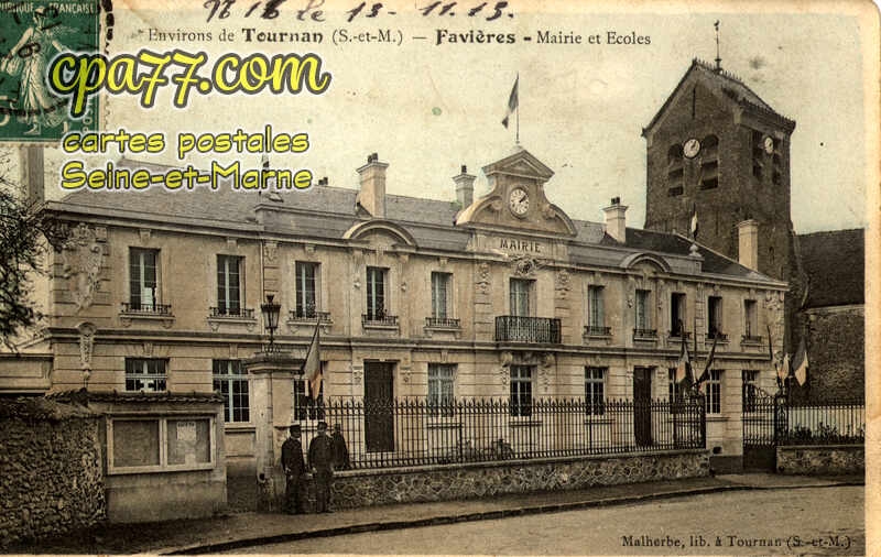 Favières (Seine-et-Marne) - Mairie et Ecoles