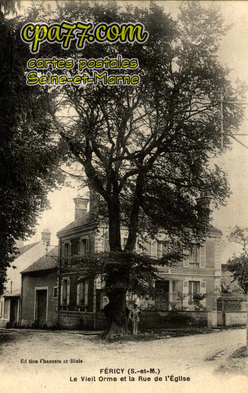 Féricy (Seine-et-Marne) - Le vieil Orme et la Rue de l&rsquo;Eglise