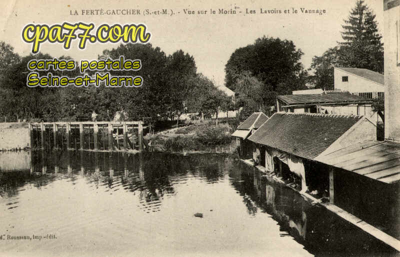 La Ferté Gaucher (Seine-et-Marne) - Vue sur le Morin – Les Lavoirs et le Vannage