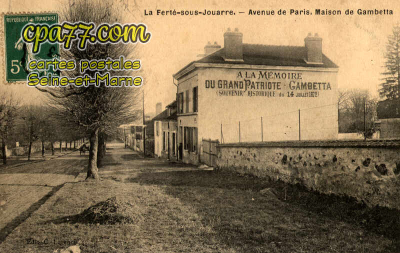 La Ferté Sous Jouarre (Seine-et-Marne) - Avenue de Paris, Maison de Gambetta