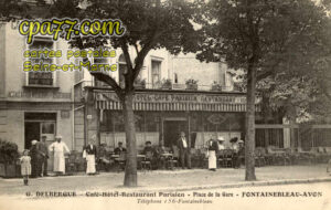 Fontainebleau (Seine-et-Marne) - G. Delbergue – Café-Hôtel-Restaurant Parisien – Place de la Gare