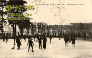 Fontainebleau (Seine-et-Marne) - Hiver 1914 – Patinage sur le Breau