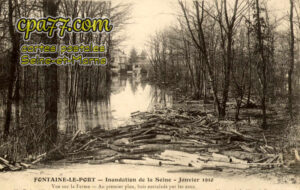 Fontaine Le Port (Seine-et-Marne) - Inondation de la Seine – Janvier 1910