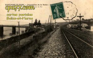 Fontaine Le Port (Seine-et-Marne) - Inondation de la Seine – Avenue du Chemin de Fer
