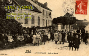 La Genevraye (Seine-et-Marne) - Ecole et Mairie