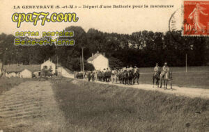 La Genevraye (Seine-et-Marne) - Départ d&rsquo;une Batterie pour la manoeuvre