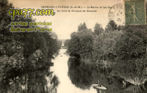 Germigny L'évêque (Seine-et-Marne) - la Marne et les Iles – Au fond le kiosque de Bossuet