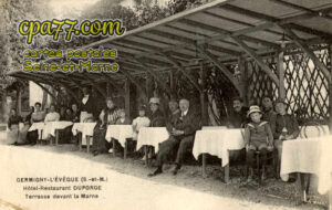 Germigny L'évêque (Seine-et-Marne) - Hôtel-Restaurant du Porge – Terrasse devant la Marne