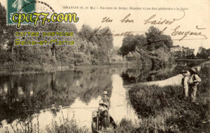 Gravon (Seine-et-Marne) - Un coin de Seine – Rendez-vous des pêcheurs à la ligne