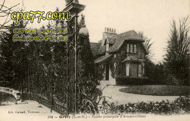 Gretz Armainvilliers (Seine-et-Marne) - Entrée principale d&rsquo;Armainvilliers