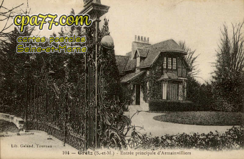Gretz Armainvilliers (Seine-et-Marne) - Entrée principale d&rsquo;Armainvilliers