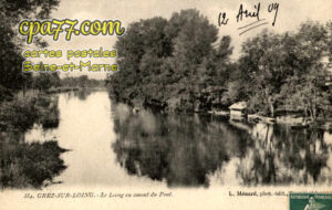 Grez Sur Loing (Seine-et-Marne) - Le Loing en amont du Pont