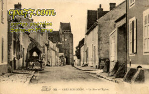 Grez Sur Loing (Seine-et-Marne) - La Rue et l&rsquo;Eglise