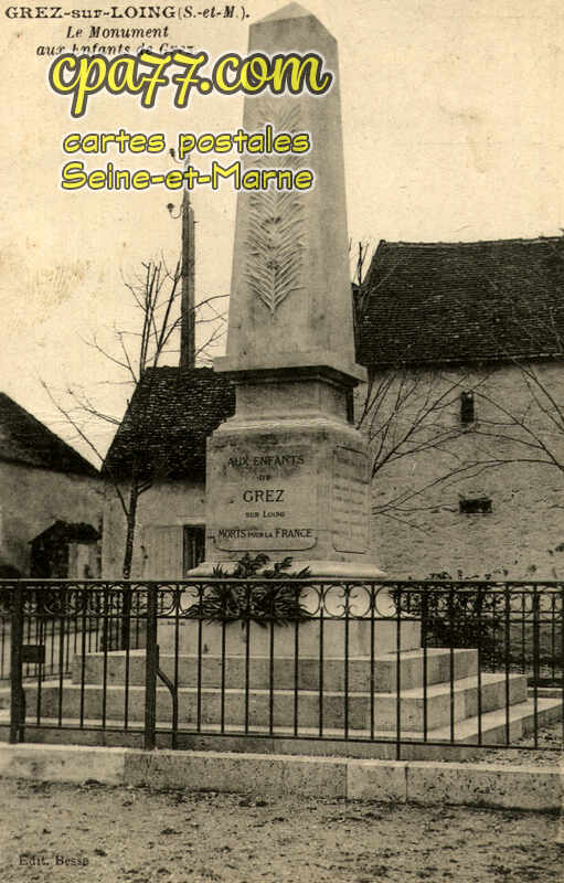 Grez Sur Loing (Seine-et-Marne) - Le Monuments aux Enfants de Grez