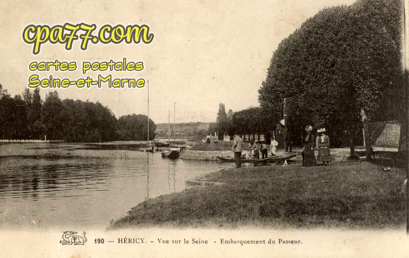 Héricy (Seine-et-Marne) - Vue sur la Seine – Embarquement du Passeur