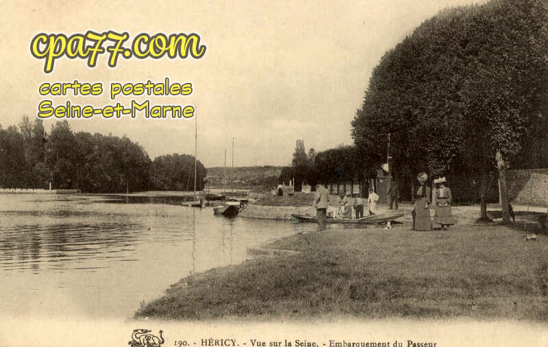 Héricy (Seine-et-Marne) - Vue sur la Seine – Embarquement du Passeur