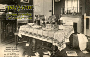 Jaignes (Seine-et-Marne) - Guerre de 1914 – Goinfrerie Allemande – Au 1er plan, un pot d’encaustique pris comme confiture