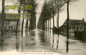Jaulnes (Seine-et-Marne) - Neuvry – L’inondation de la Vallée de Bray – 25 Janvier 1910 – Le Bateau échoué – On attend du secours