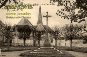 Jouarre (Seine-et-Marne) - Calvaire de la Place St-Paul – Monolithe du XIIIe siècle