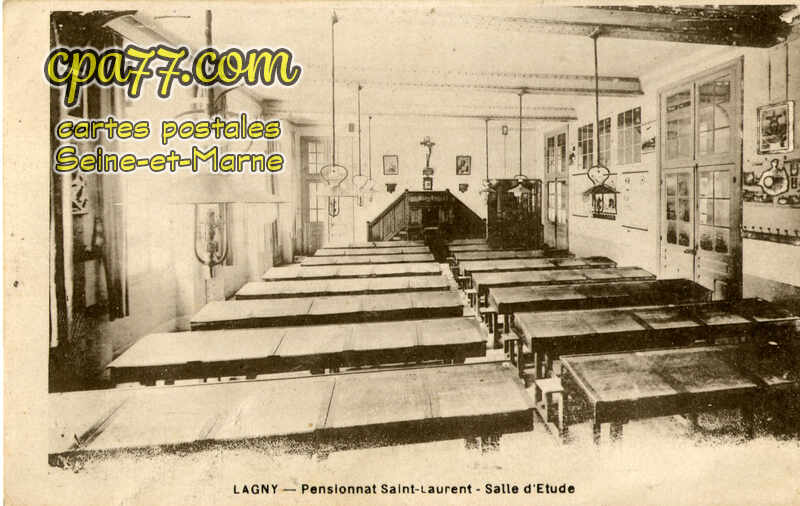 Lagny Sur Marne (Seine-et-Marne) - Pensionnat Saint-Laurent – Salle d&rsquo;étude
