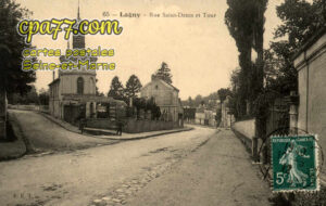 Lagny Sur Marne (Seine-et-Marne) - Rue Saint-Denis et Tour