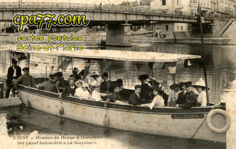 Lagny Sur Marne (Seine-et-Marne) - Hameau du Halage à Dampmart par Canot Automobile « La Gourdine »