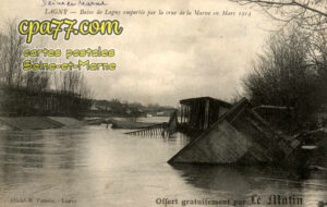 Lagny Sur Marne (Seine-et-Marne) - Bains de Lagny emportés par la crue de la Marne en Mars 1914