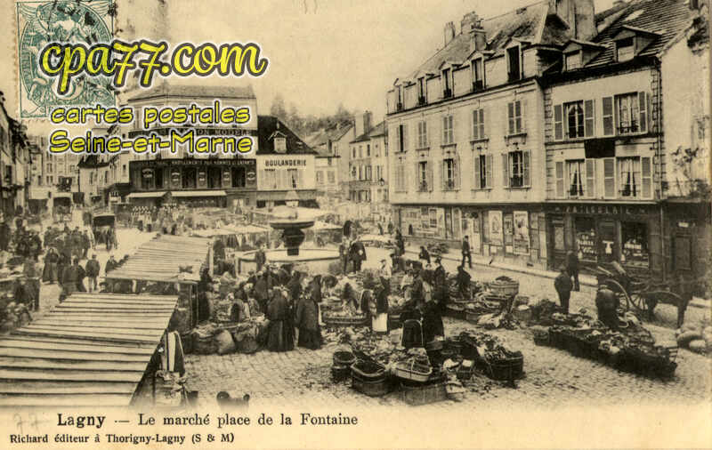 Lagny Sur Marne (Seine-et-Marne) - Le Marché place de la Fontaine
