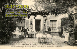 Lesches (Seine-et-Marne) - Maison Moulin – Salle d&rsquo;ombrage et bosquets de l&rsquo;hôtel de la Fontaine sulfureuse