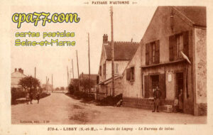 Lissy (Seine-et-Marne) - Paysage d&rsquo;automne  Route de Lagny – Le Bureau de tabac