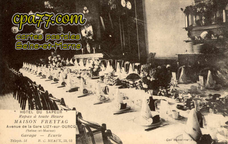 Lizy Sur Ourcq (Seine-et-Marne) - Hôtel du Sapeur – Repas à toute heure – Maison Freytag – Avenue de la Gare Lisy-sur-Ourcq – Garage – Ecurie