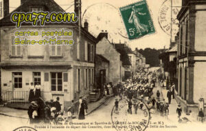 Lorrez Le Bocage Préaux (Seine-et-Marne) - Fête de Gymnastique et Sportive de Lorrez-le-Bocage (S.-et-M.) – Donnéeà l&rsquo;occasion du départ des Conscrits, dans la Parc du Château – Le Défilé des Sociétés