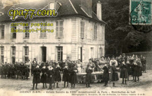 Luzancy (Seine-et-Marne) - Colonie Scolaire du XVIII° Arrondissement de Paris – Distribution du Lait