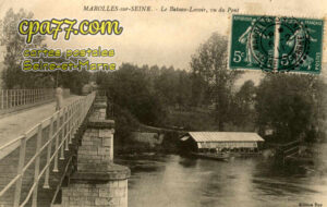 Marolles Sur Seine (Seine-et-Marne) - Le Bateau-Lavoir, vu du Pont