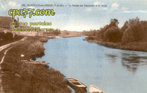 Marolles Sur Seine (Seine-et-Marne) - La Ferme des Fontaines et la Seine