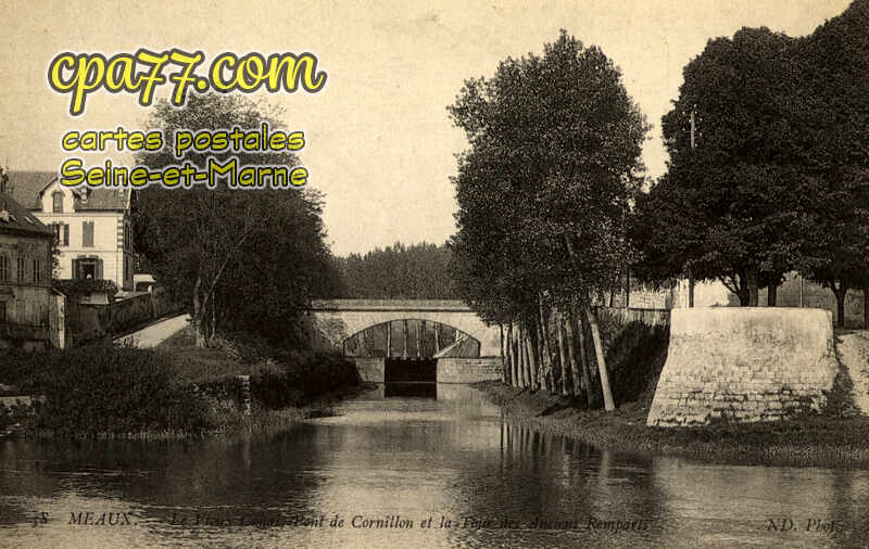 Meaux (Seine-et-Marne) - Le Vieux Canal, Pont de Cornillon et la Tour des Anciens Remparts