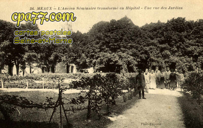 Meaux (Seine-et-Marne) - L&rsquo;Ancien Séminaire transformé en Hôpital – Une vue des Jardins
