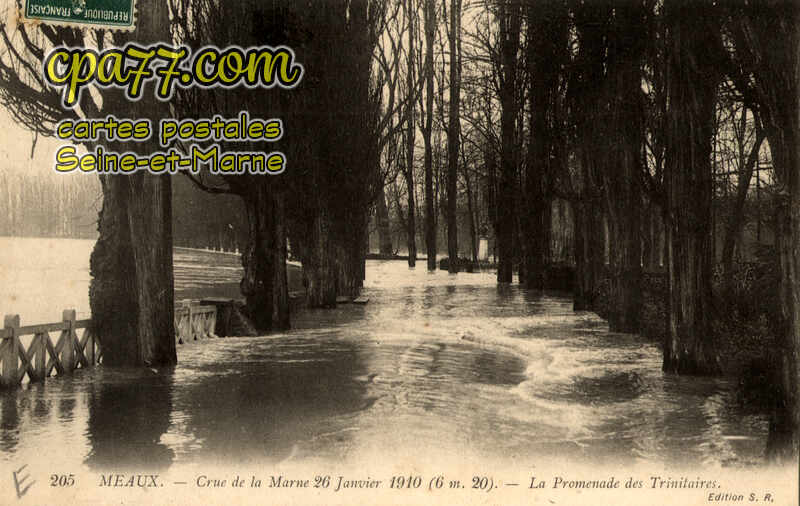 Meaux (Seine-et-Marne) - Crue de la Marne 26 Janvier 1910 (6m20) – La Promenade des Trinitaires