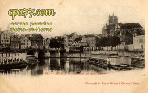 Meaux (Seine-et-Marne) - Vue prise du Quai Thiers