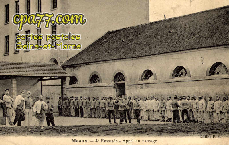 Meaux (Seine-et-Marne) - 4e Hussards – Appel du pansage
