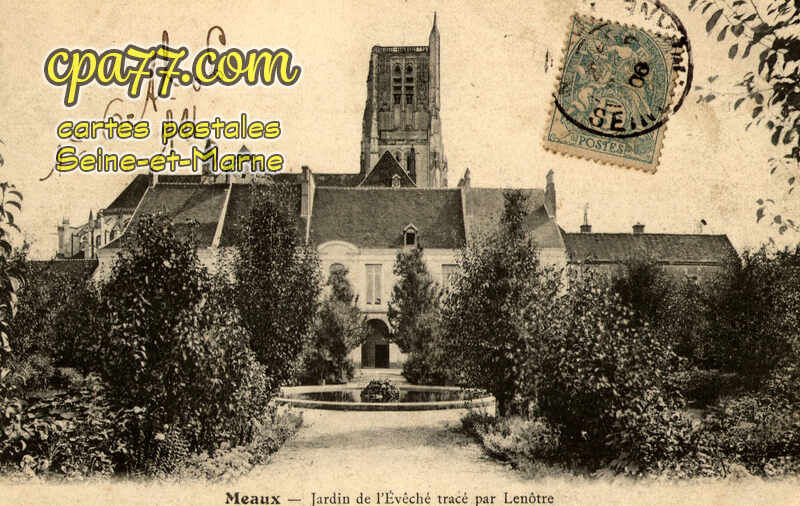 Meaux (Seine-et-Marne) - Jardin de l&rsquo;Evêché tracé par Lenôtre