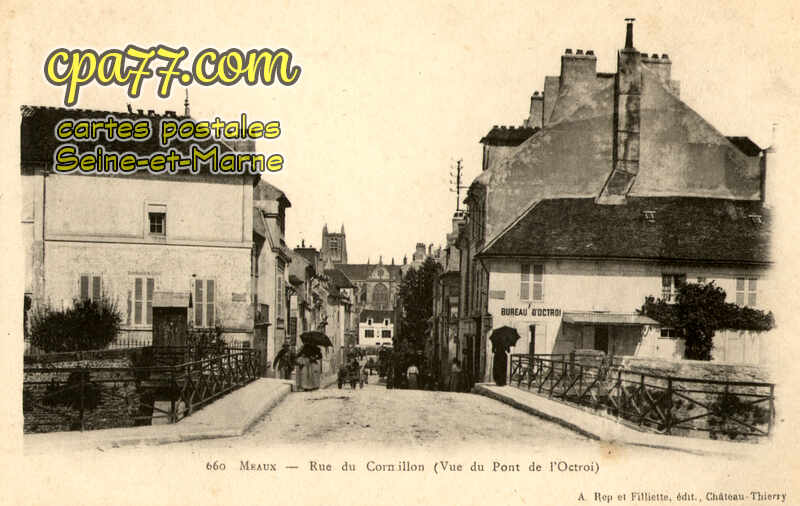 Meaux (Seine-et-Marne) - Rue du Cornillon (vue du Pont de l&rsquo;Octroi)