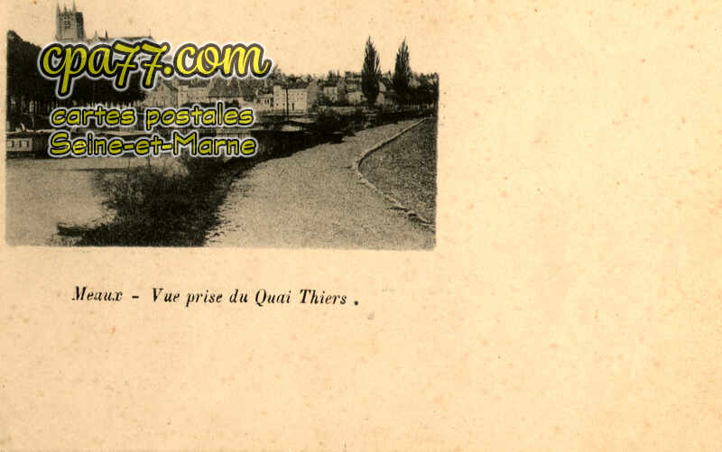 Meaux (Seine-et-Marne) - Vue prise du Quai Thiers