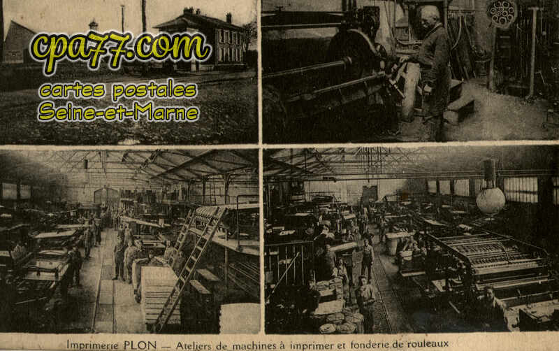 Meaux (Seine-et-Marne) - Imprimerie PLON – Ateliers de machines à imprimer et fonderie de rouleaux